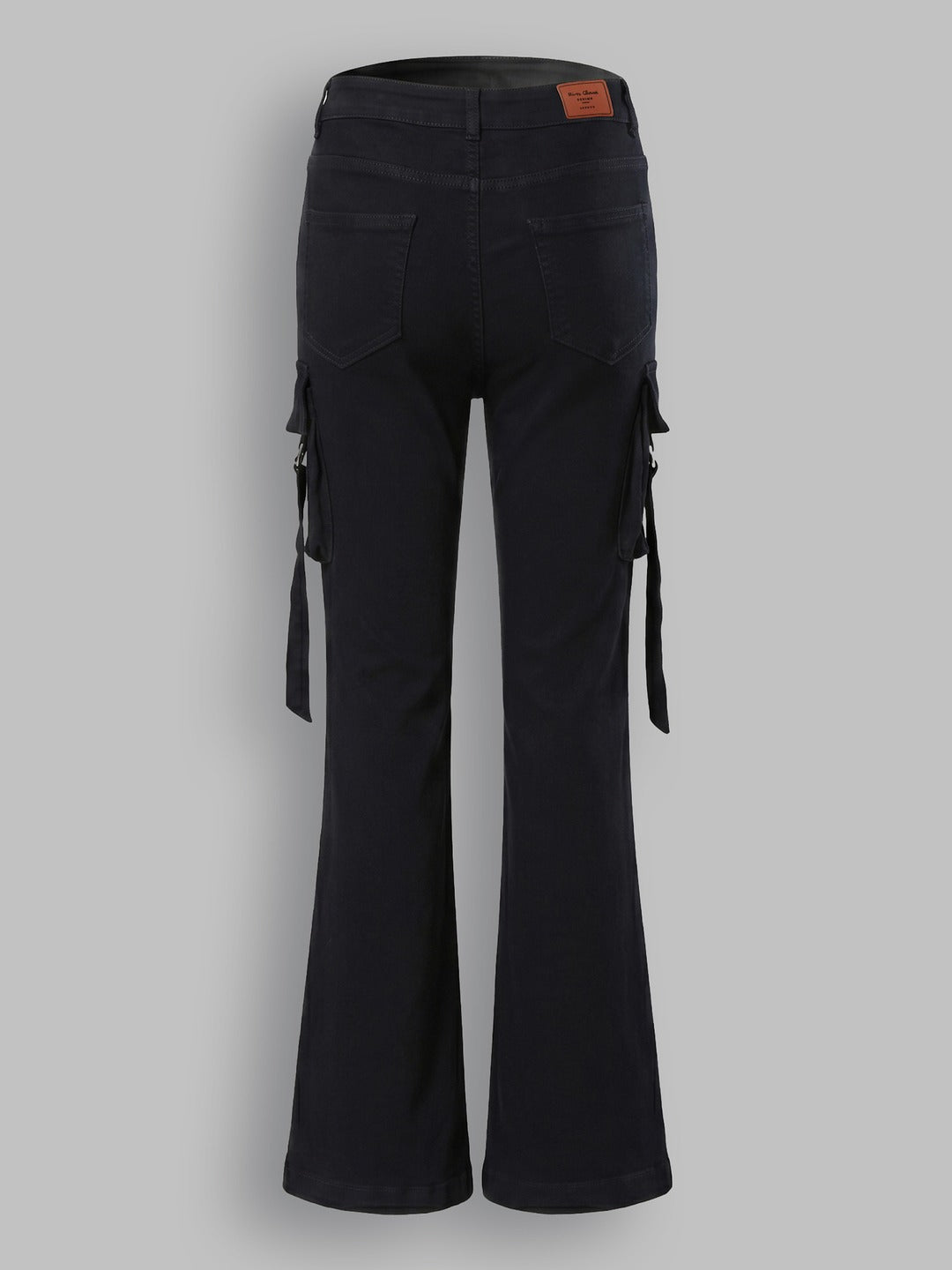 Black Bootcut High-Rise Stretchable Denim Jeans for Women