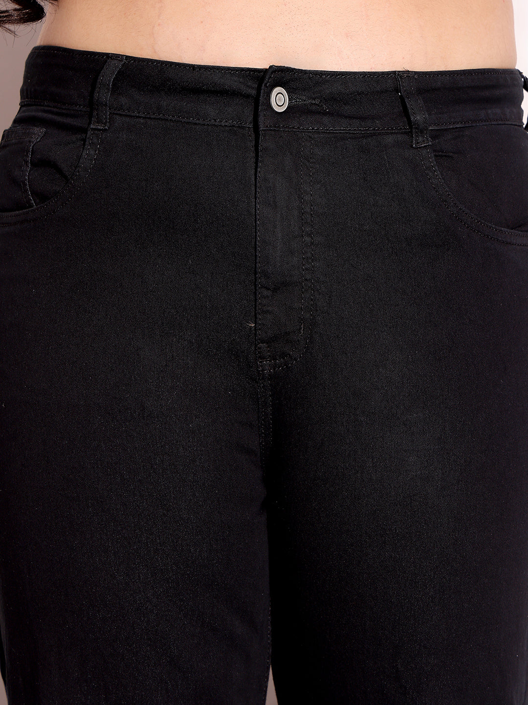 Women's Black Bootcut High-Rise Regular Stretchable Denim Jeans