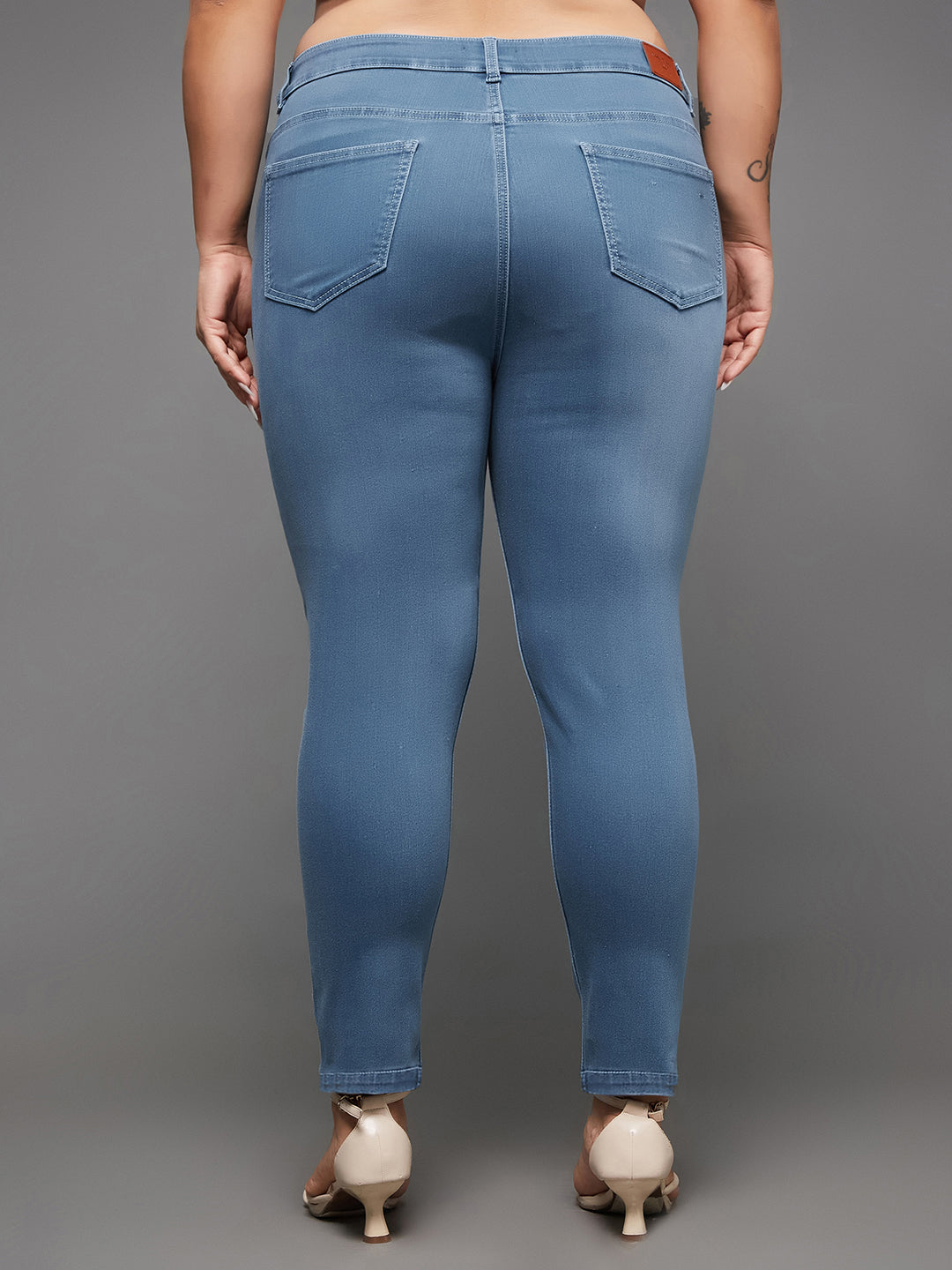 CHASEsupport™ Light Blue Super Skinny High Rise Stretchable Denim Jeans