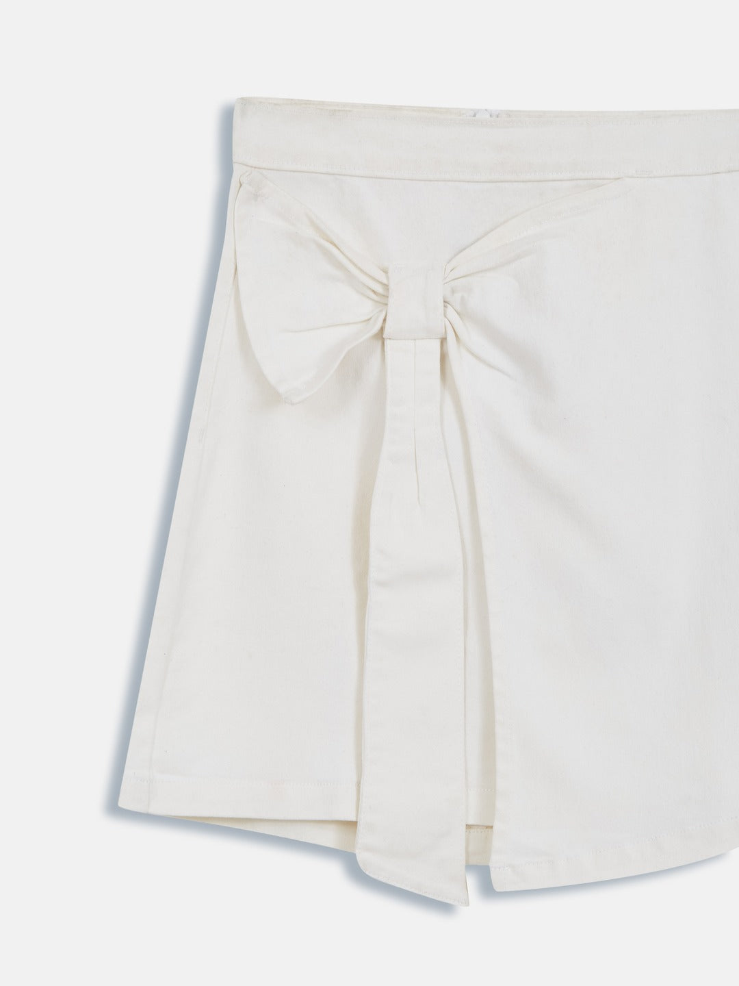 White A-Line Fit High-Rise Clean Look Stretchable Denim Skirts for Girls/Teenagers