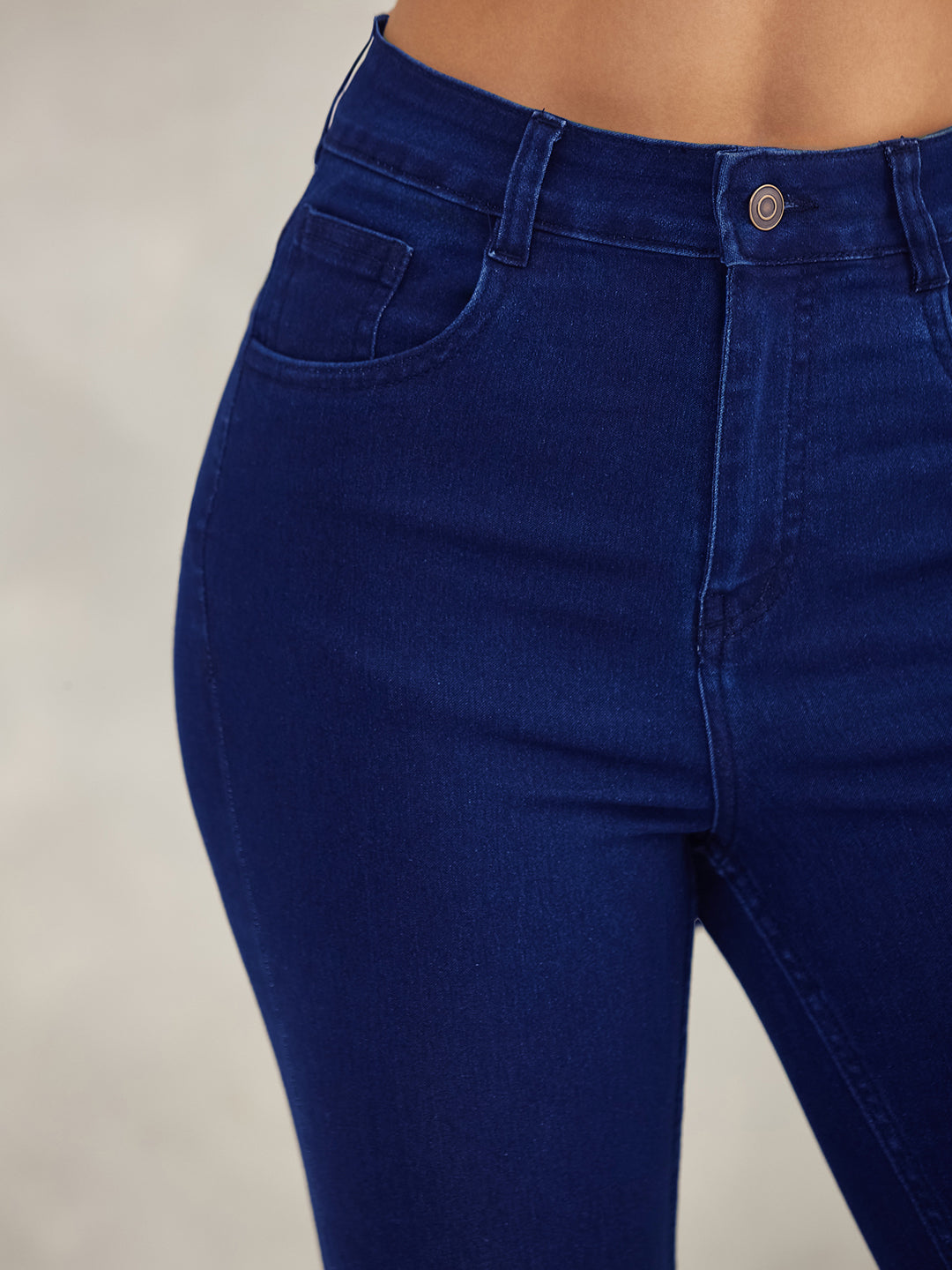 Women's Navy Blue Skinny High-Rise Stretchable Denim Jeans