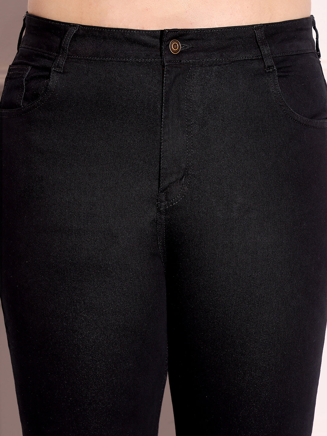 Women's Black Skinny Fit High-Rise Stretchable Denim Jeans