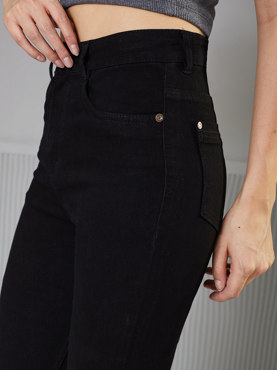 Women's Black Skinny Fit High-Rise    Stretchable Denim Jeans