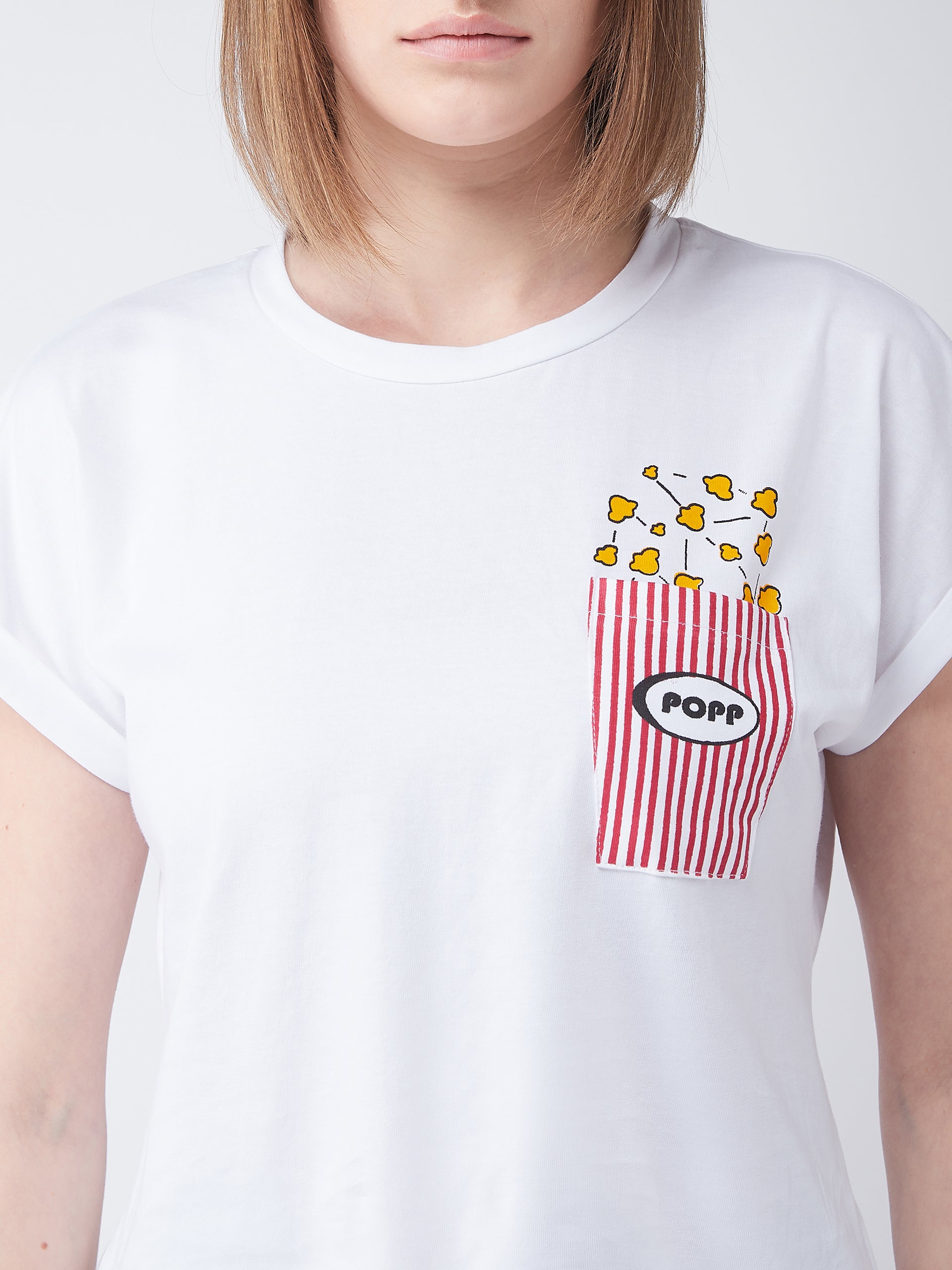 Women's White Cotton Round Neck Short Sleeve Graphic Print Basic T-Shirt