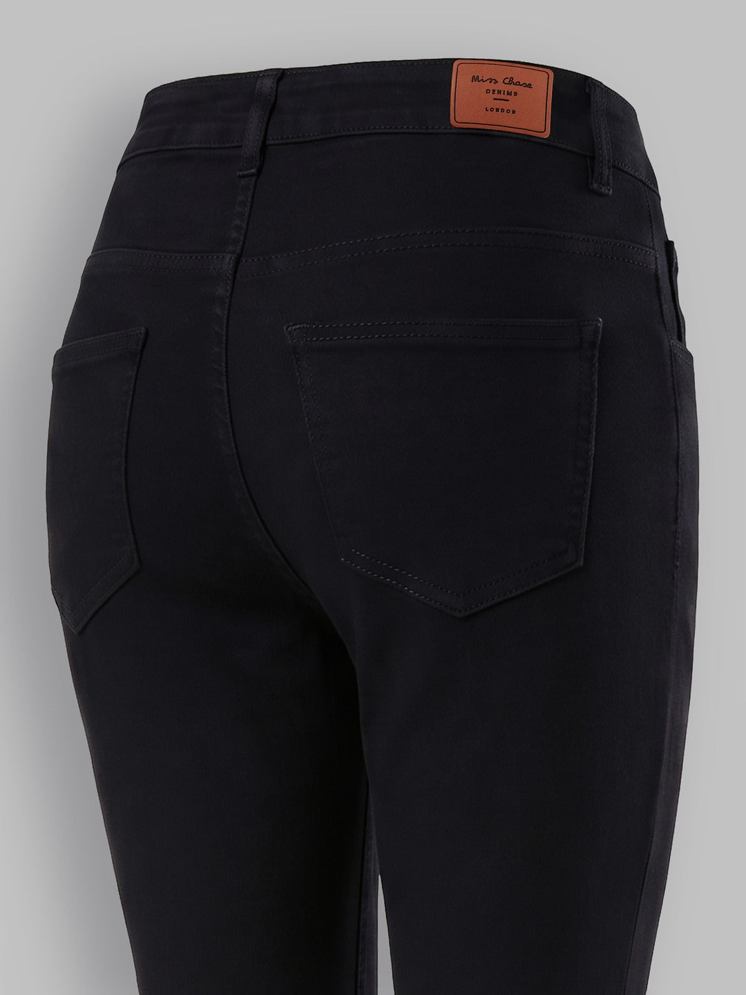 Black Skinny High Rise Stretchable Denim Jeans for Women