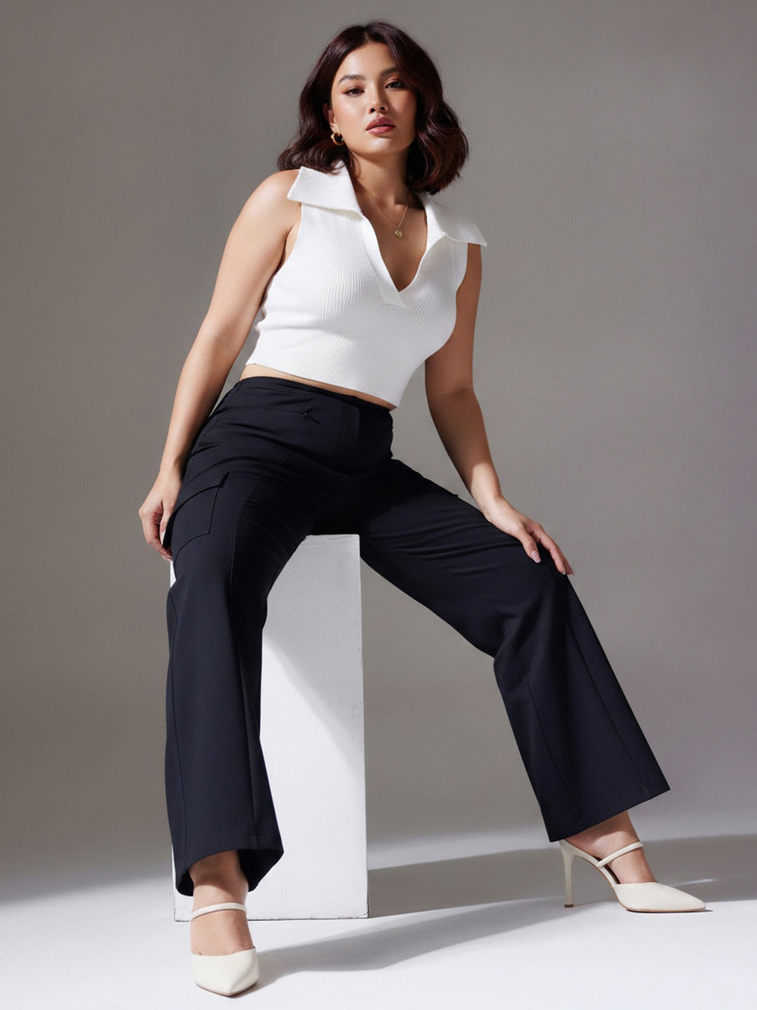 CHASEshape™ Light-Shaping Workwear  Black Cargo Trouser for Women