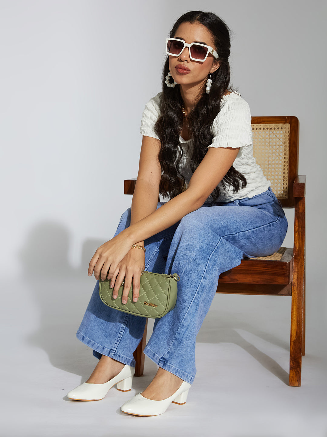 CHASEshape™ Light-Shaping Wide-Leg High-Rise Light-Blue Denim Jeans