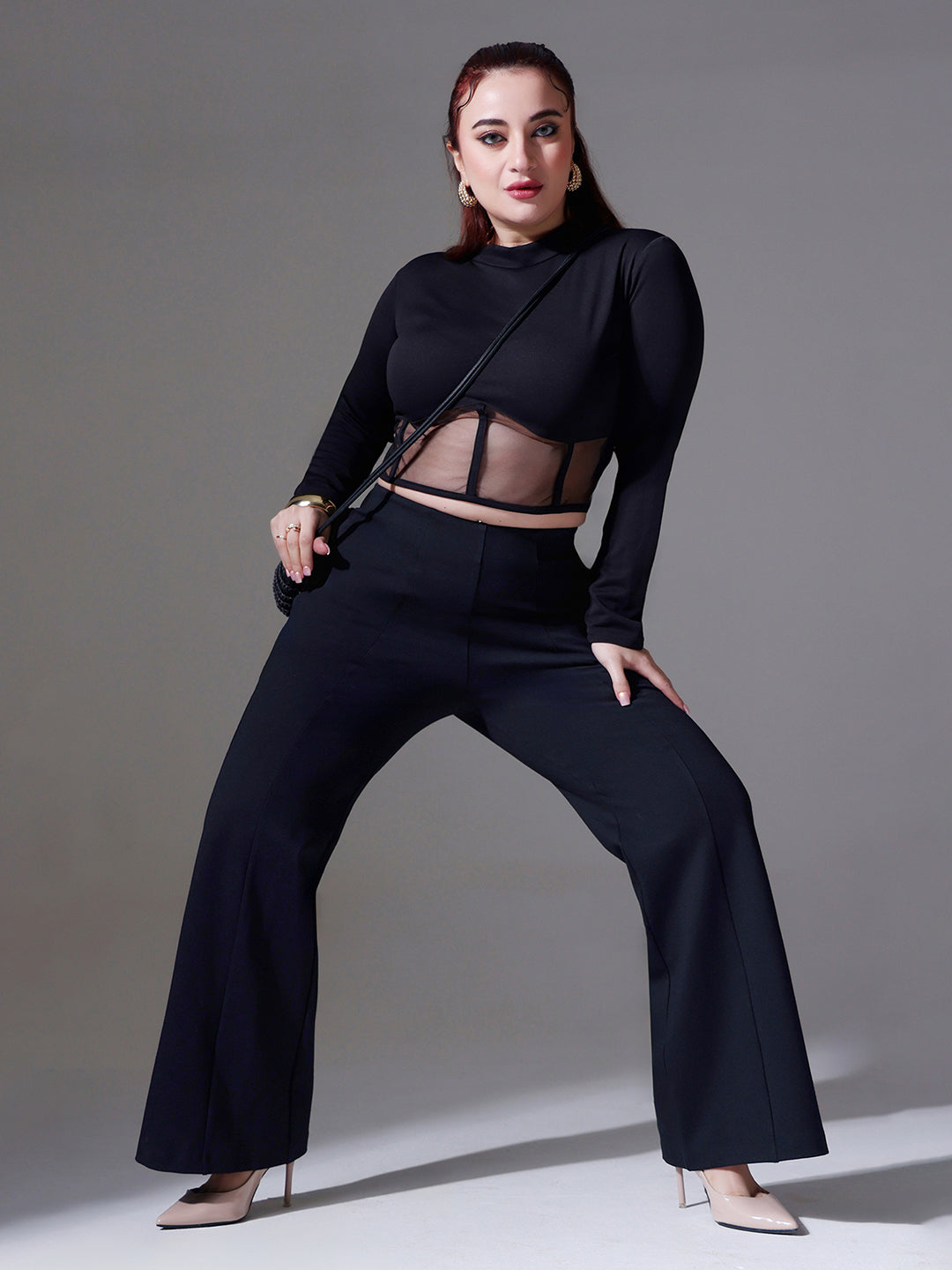 CHASEshape™ Light-Shaping Straight-Fit High-Rise Black Denim Jeans