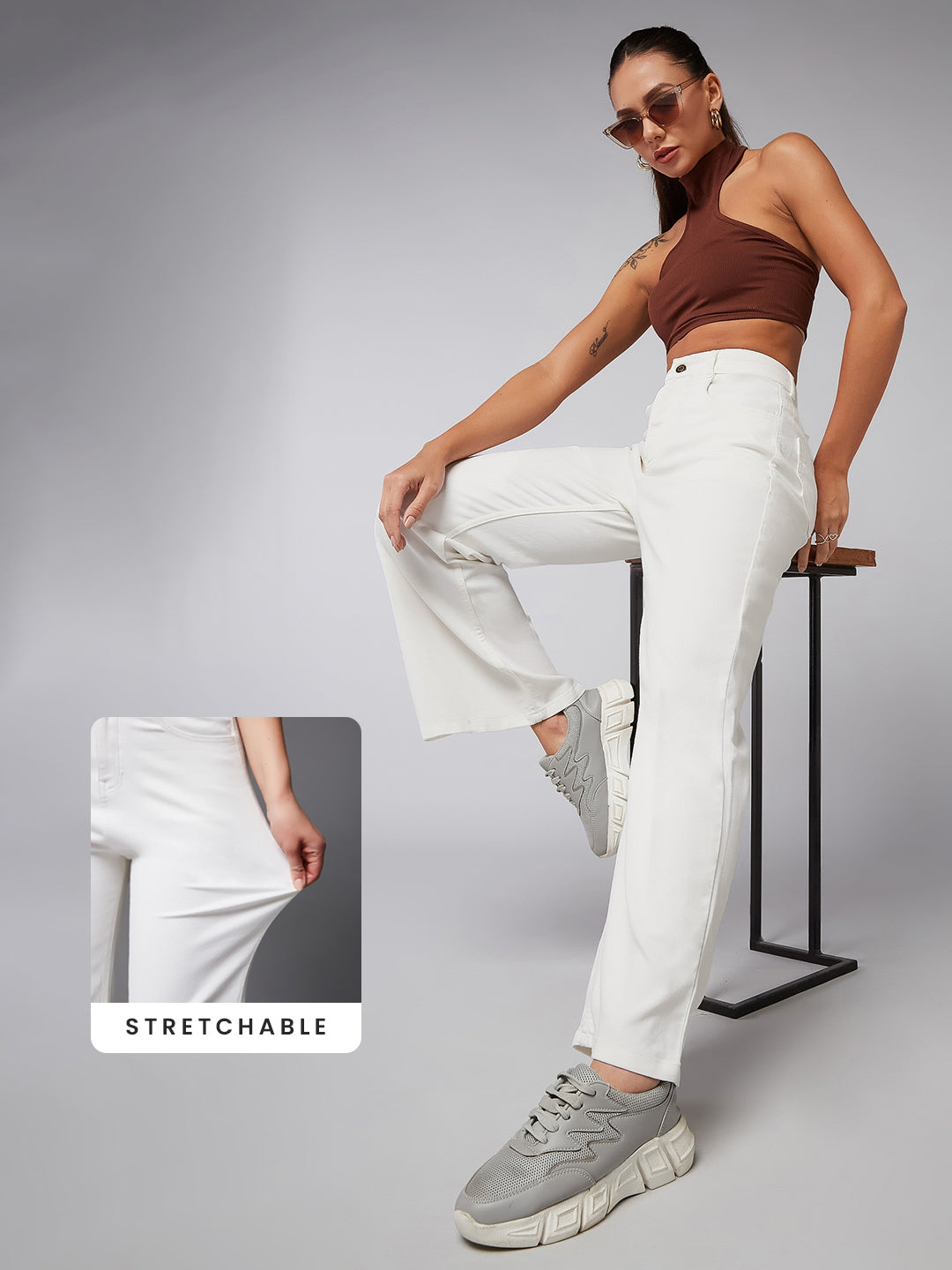 CHASEstretch™ White Bootcut High-Rise Denim Jeans