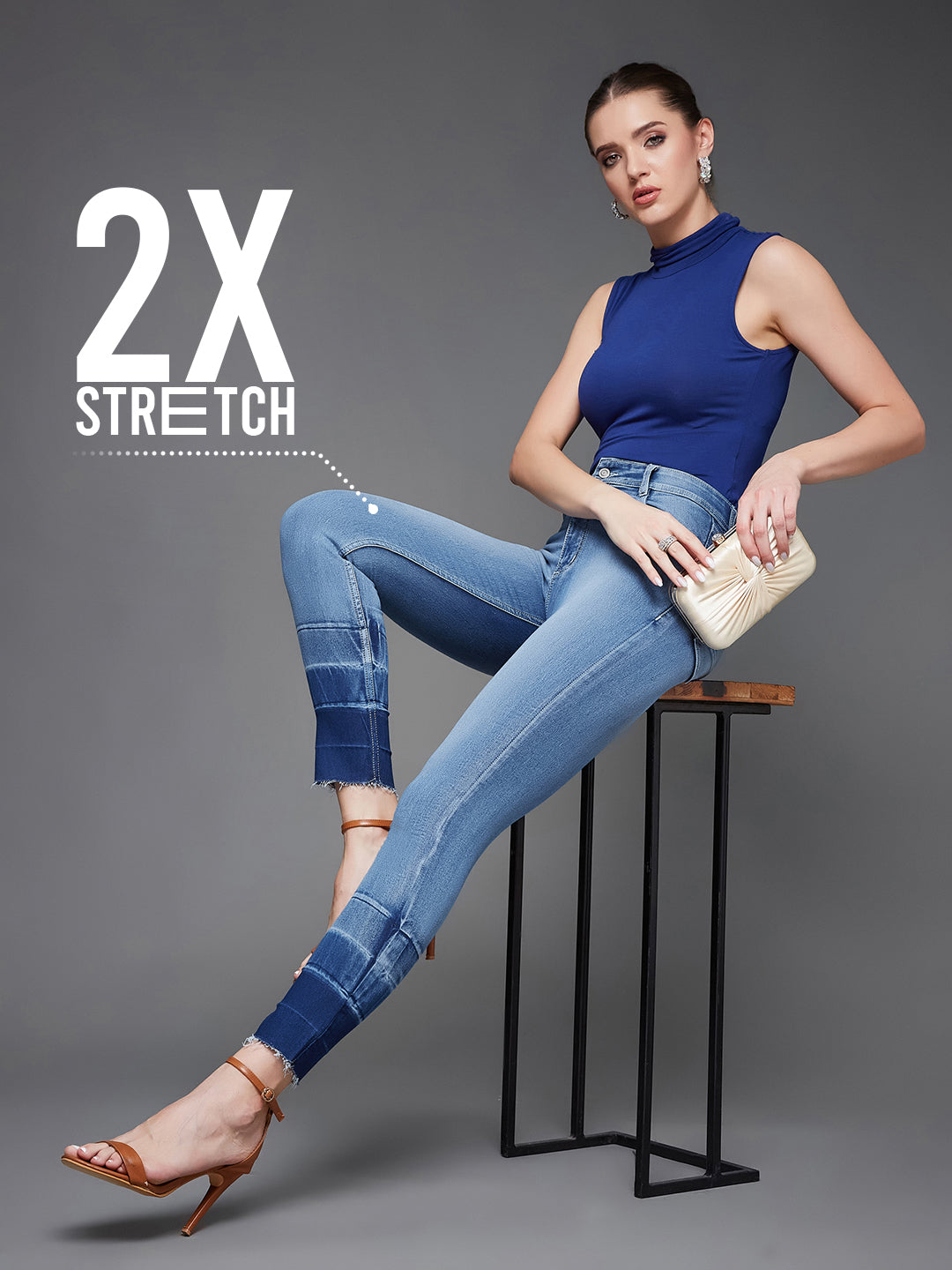 CHASEstretch™ Light Blue Skinny-Fit High-Rise Denim Jeans