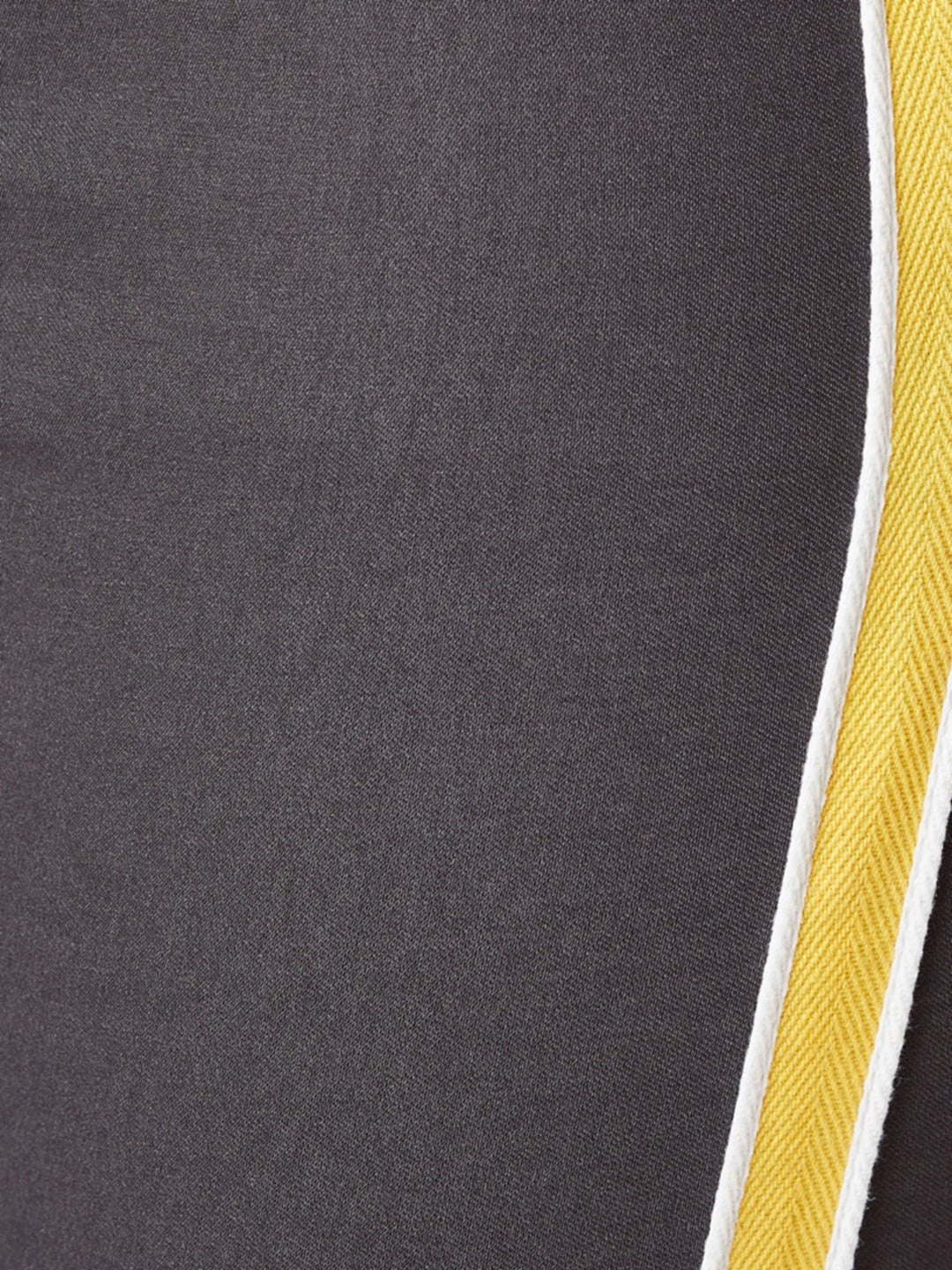 Women's Dark Grey Solid Regular Length High Waist Knitted Slim Fit Twill Tape Detailing Jeggings