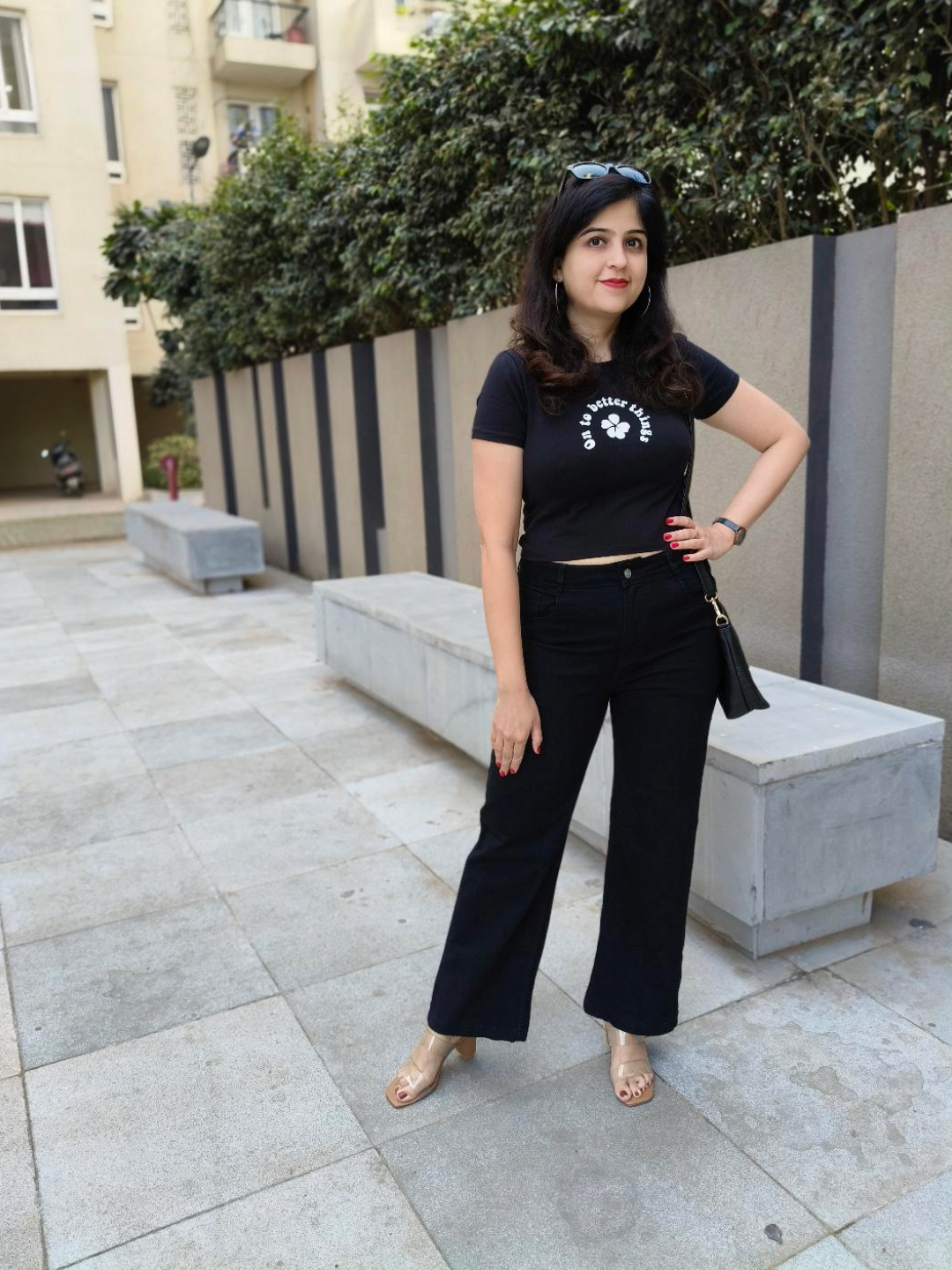 24/7 Comfort Black Straight High-Rise Stretchable Denim Jeans