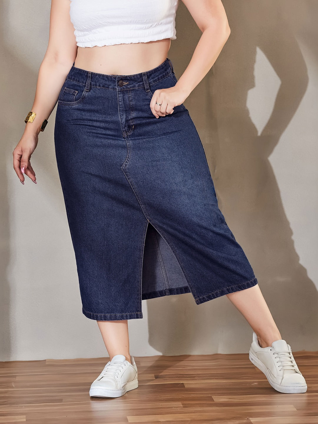 Light Blue Wide-Leg fit Mid Rise Stretchable Denim Jeans for Women