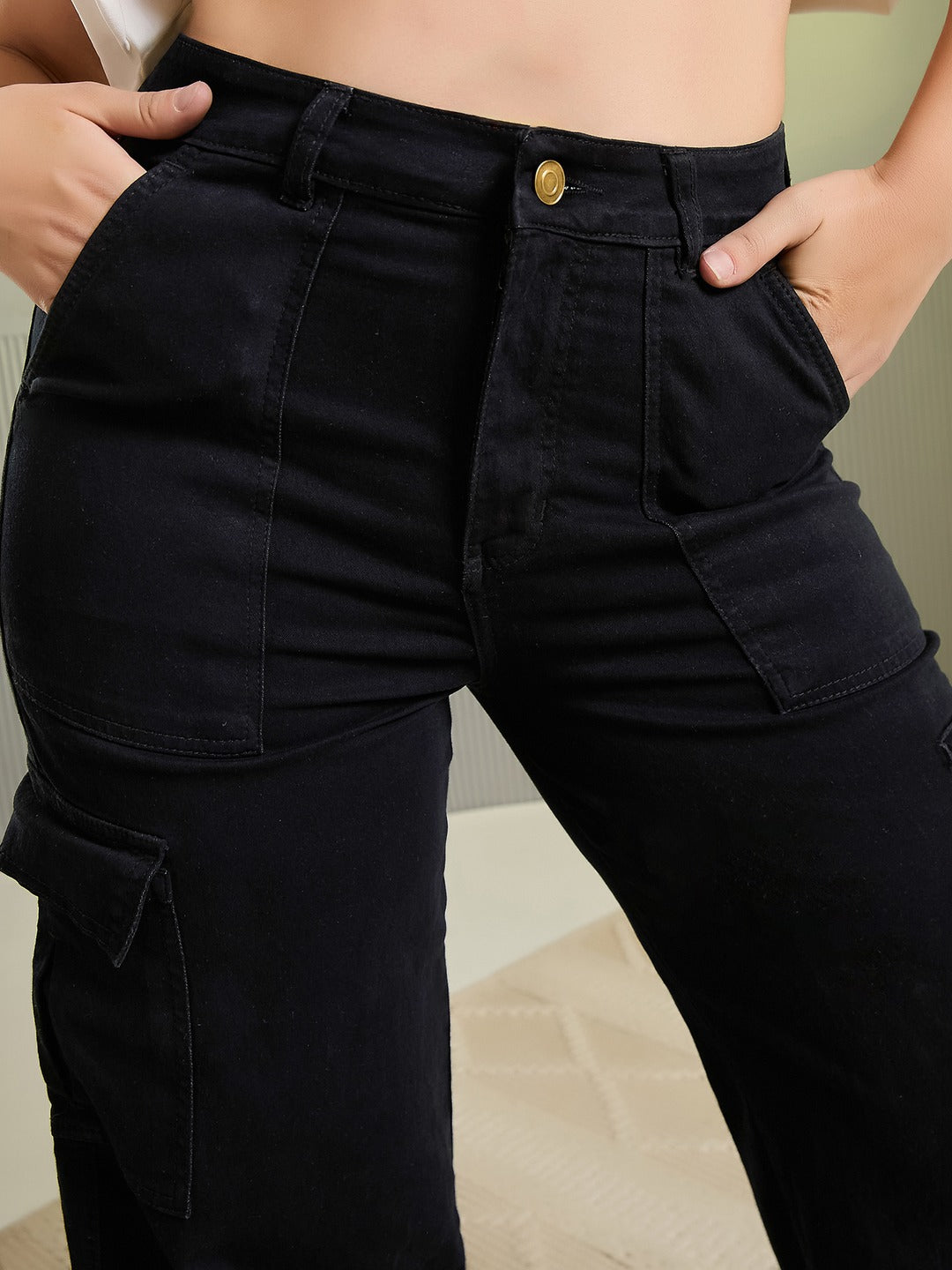 Light Blue Bootcut High rise Regular Stretchable Denim Jeans for Women