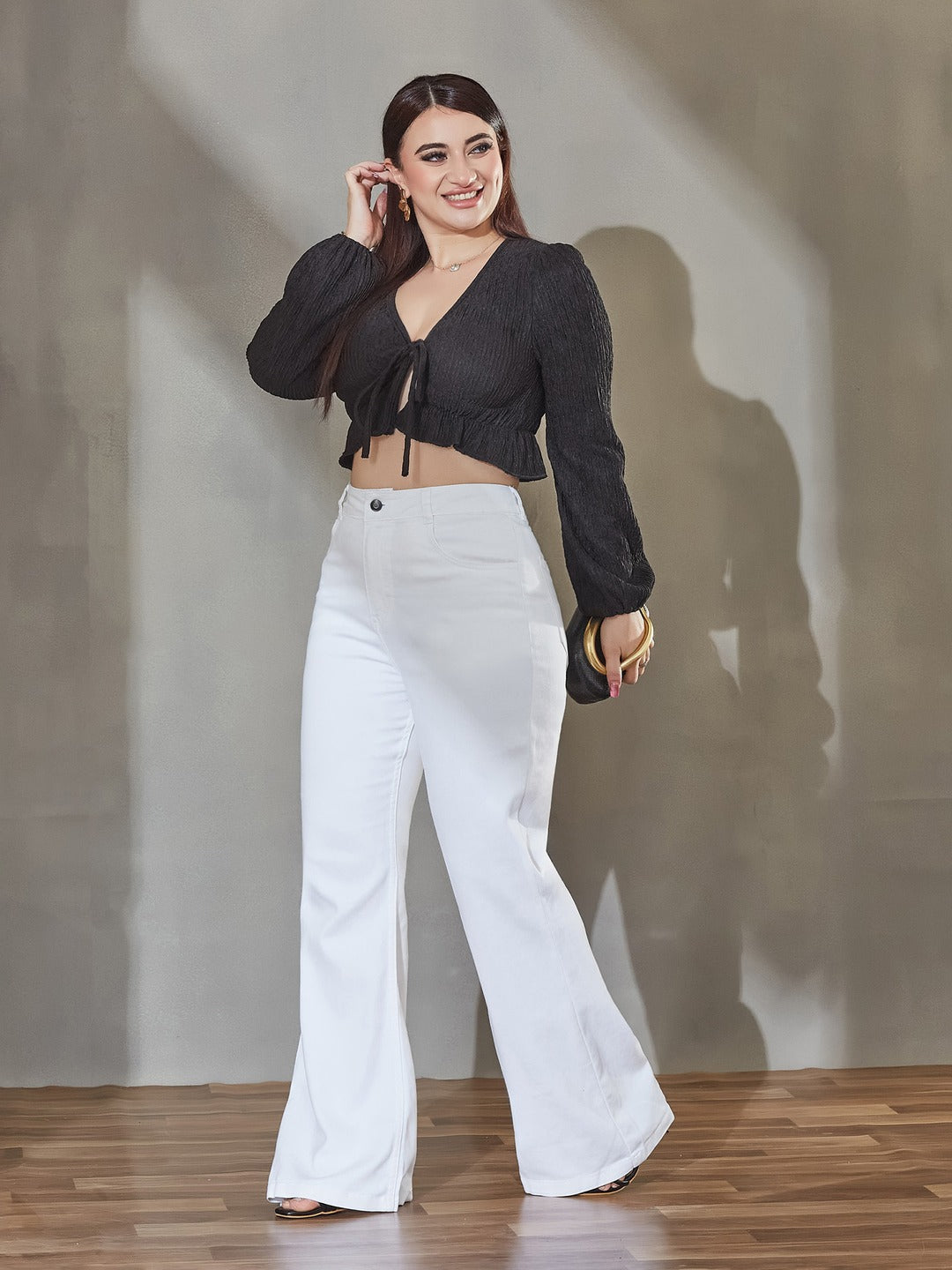 Light Blue Regular High Rise Regular Stretchable Light Weight Denim joggers for Women