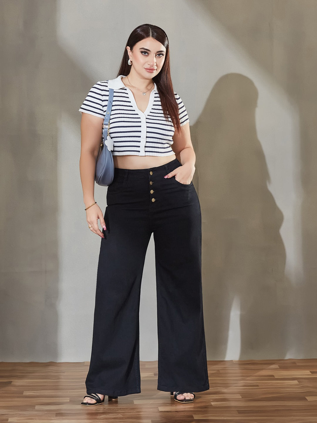 White Bootcut High Rise Regular Stretchable Denim Jeans for Women