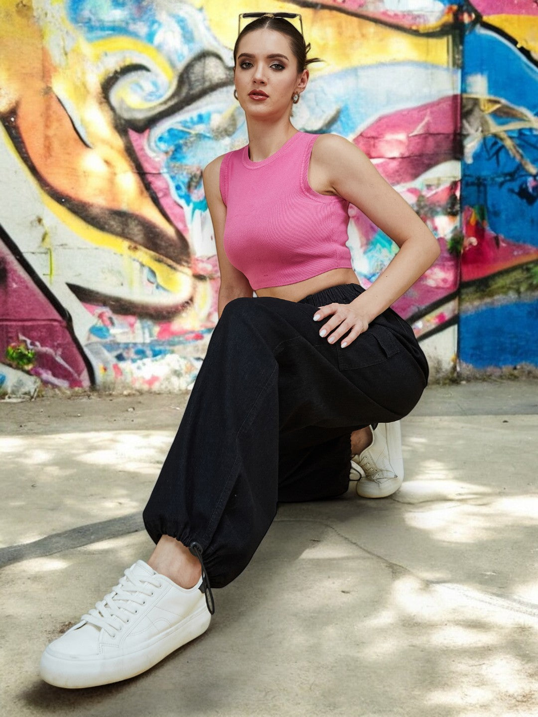 Black Straight-Fit High-Rise Stretchable Light Weight Denim Jeans for Women