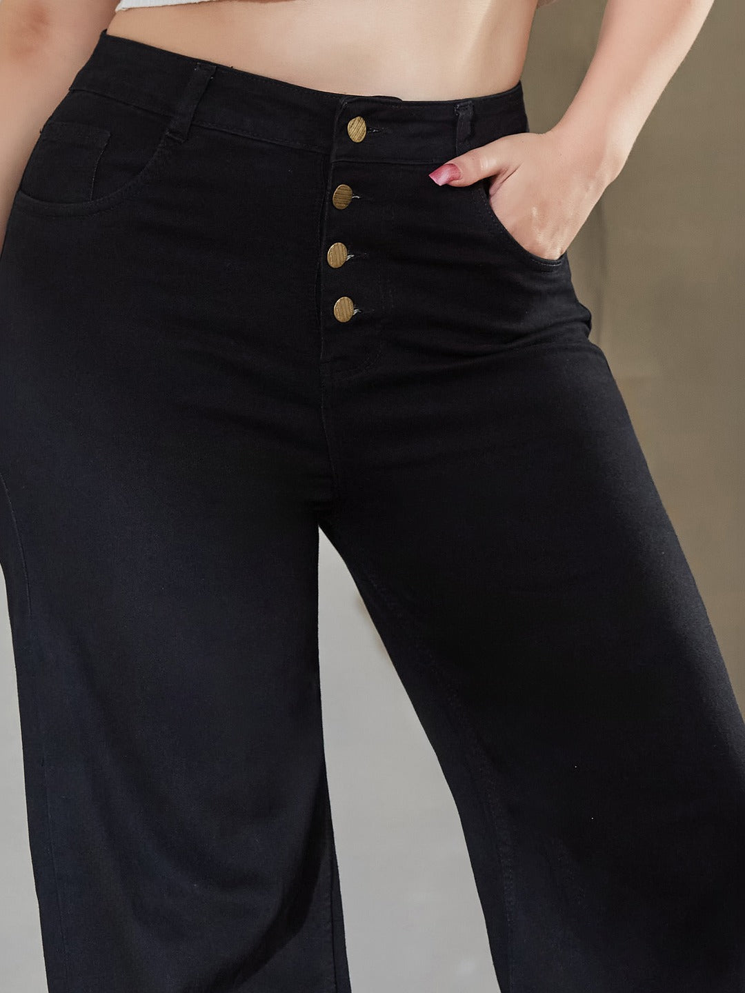 White Bootcut High Rise Regular Stretchable Denim Jeans for Women