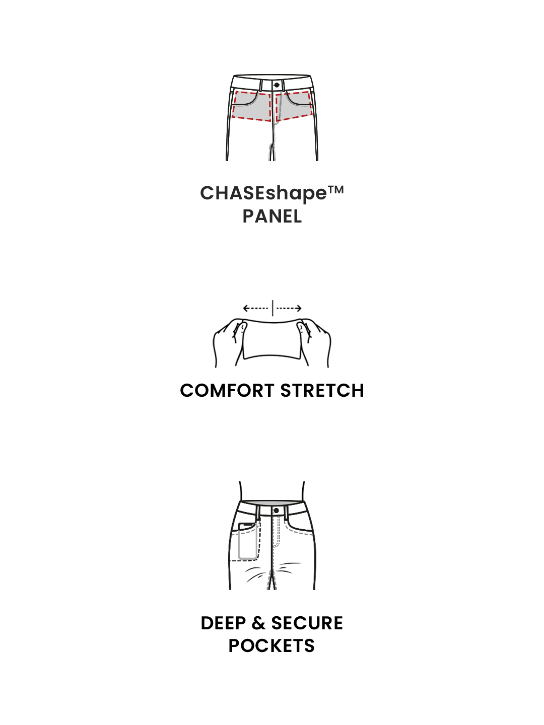 CHASEshape™ Light-Shaping Bootcut High-Rise Navy Blue Denim Jeans