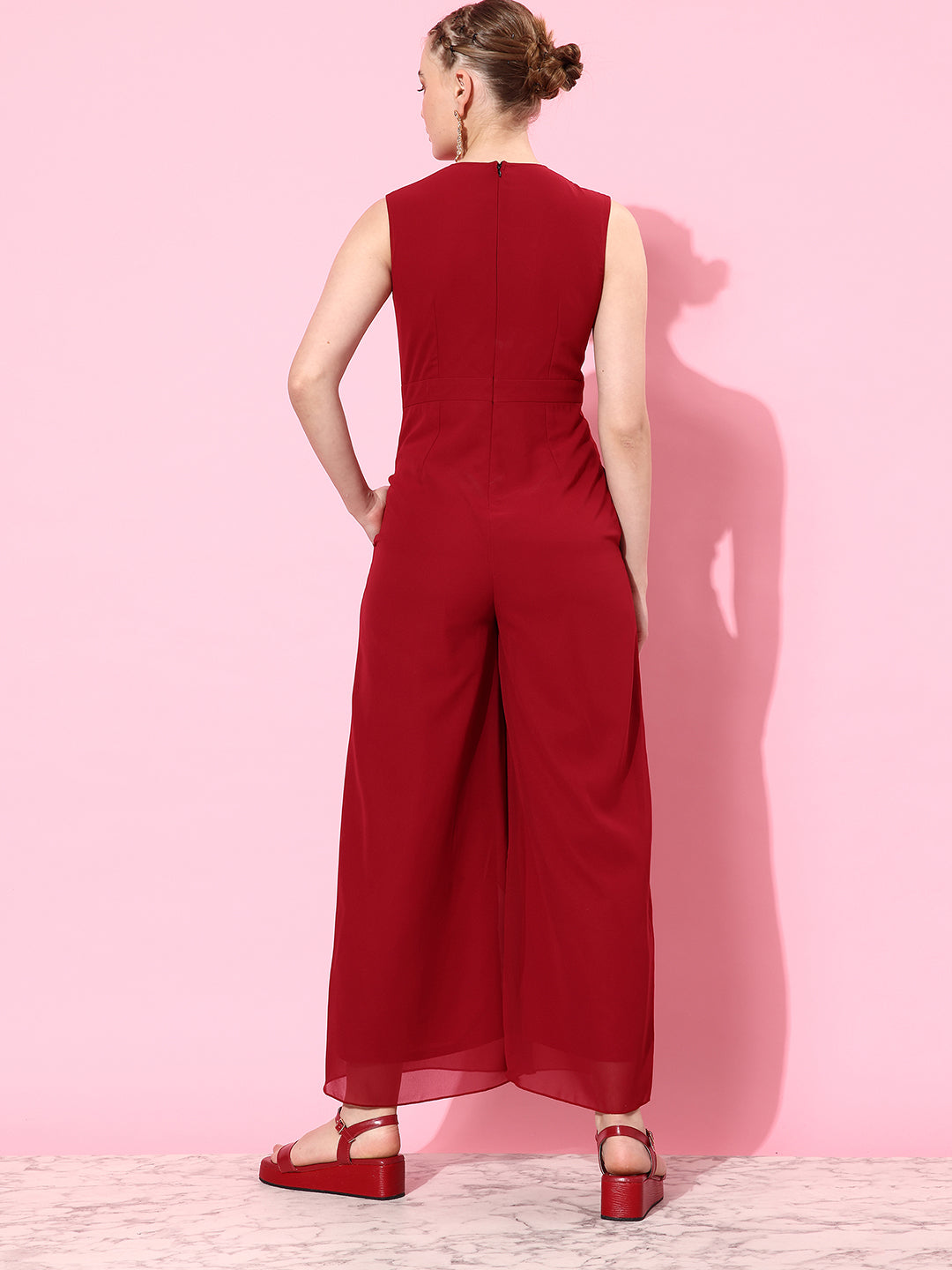 Women's Miss Chase Maroon jumpsuit — Relaxed
